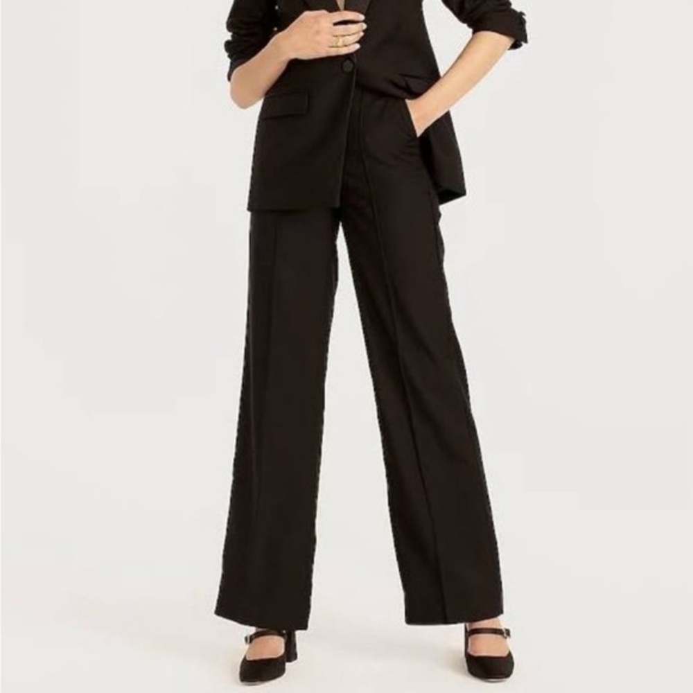 Ralph Lauren Straight-Leg Wool Trouser Pants in Dark Brown size 10